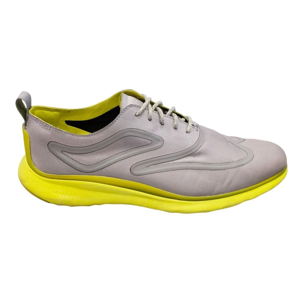 Cole Haan Mens 3.Zerogrand Fuse Oxford Wingtip Shoes Gray Neon C32268 Size 10